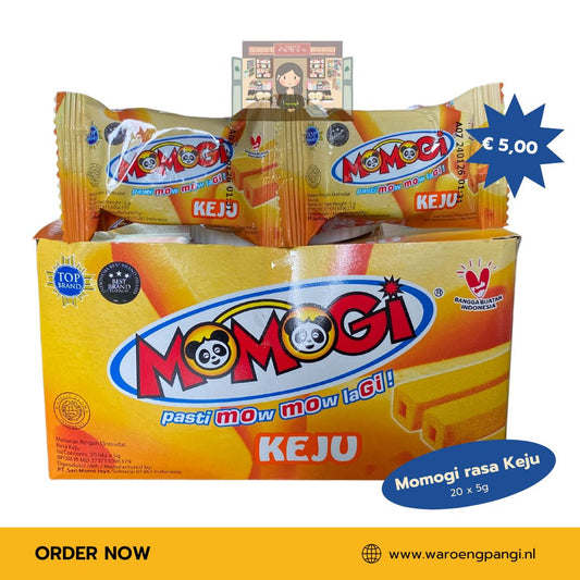 Momogi - Rasa keju / Maiswafels met kaassmaak 20 x 5gr