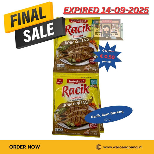 Promo!!! Bumbu Racik Ikan Goreng / Kruidenmix voor het marineren van vis 20gr Expired 14-09-2025