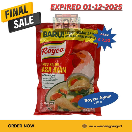 Promo!!! Royco - Bumbu Kaldu rasa ayam / Kippenbouillon 220gr Expired 01-12-2025