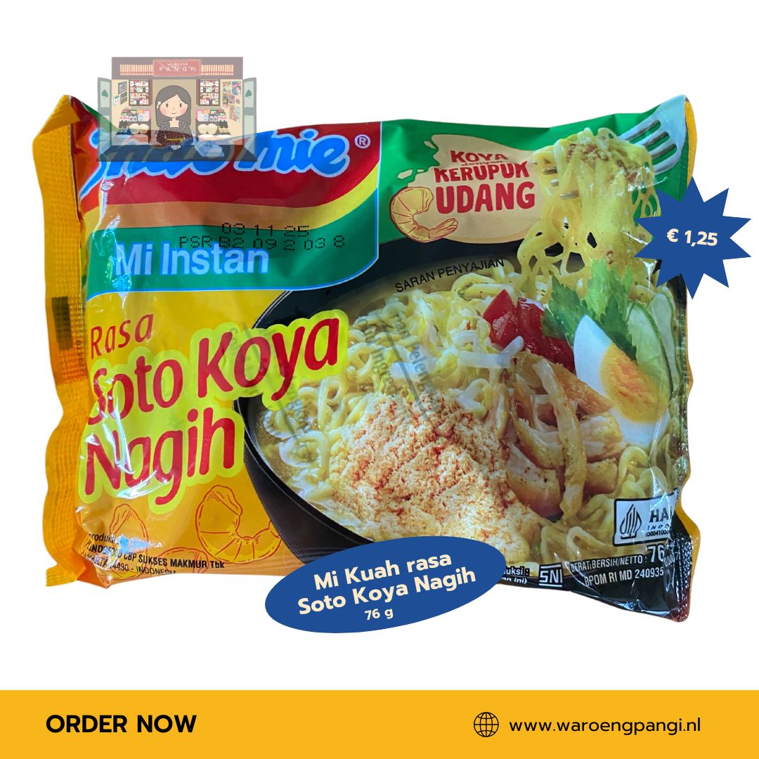 Indomie - Instant Noodles Rasa Soto Koya Nagih / Instant Noedels met Soto Koya-smaak 76gr