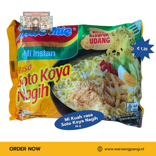 Indomie - Instant Noodles Rasa Soto Koya Nagih / Instant Noedels met Soto Koya-smaak 76gr