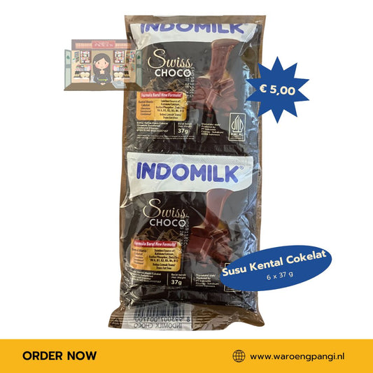 Indomilk - Susu Cokelat / Chocolademelk gecondenseerd 6 x 37gr