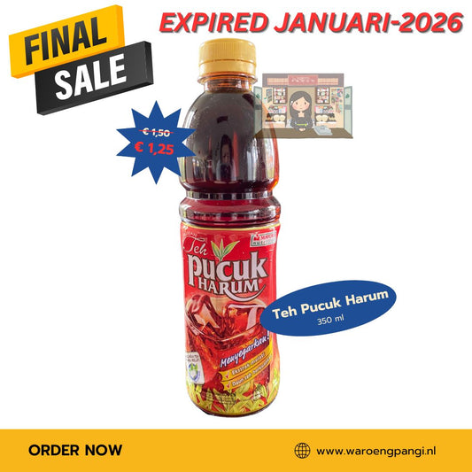 Promo!!! Tirta Fresindo - Teh Pucuk Harum / Jasmijn Thee 350ml Expired januari 2026