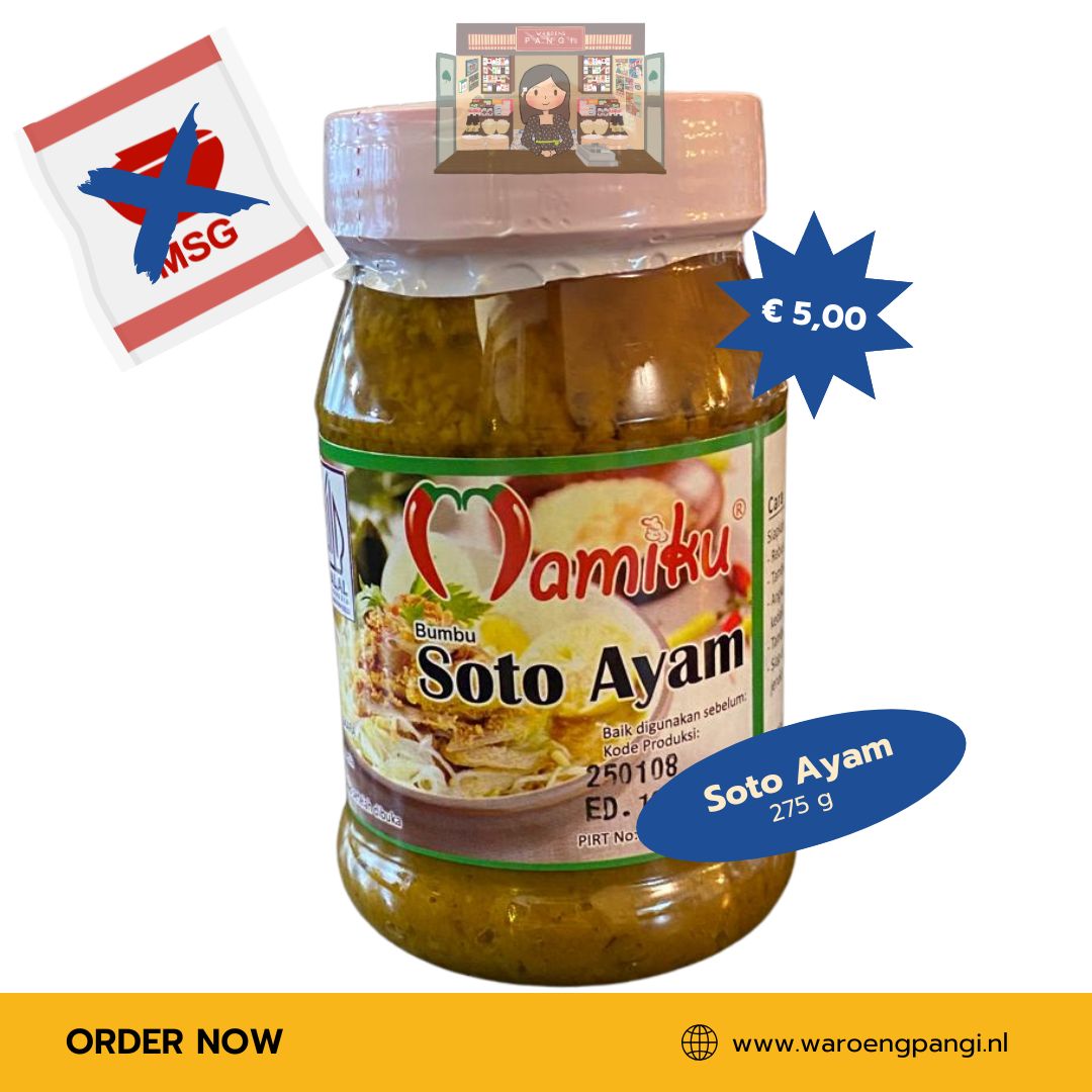 Mamiku - Bumbu Soto Ayam / Kippensoep - kruidenpasta 275gr