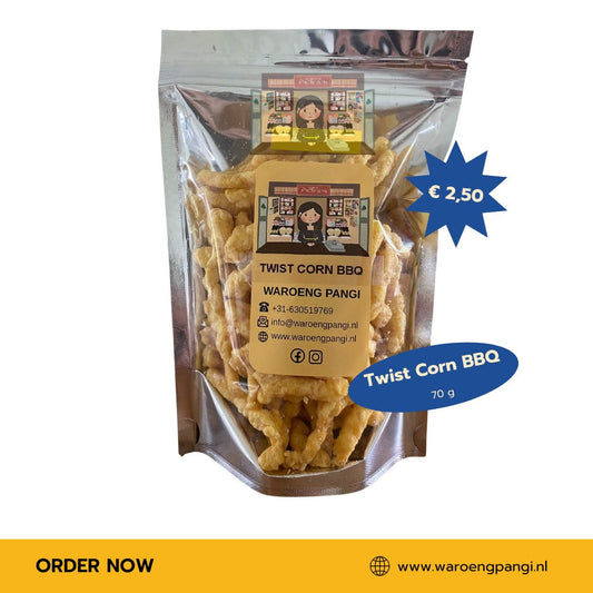 Waroeng Pangi - Twist Corn BBQ-smaak 70gr