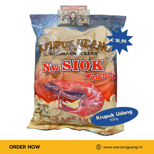 Ny. Siok - Krupuk Udang mentah / Garnalen kroepoek (ongebakken) 500gr