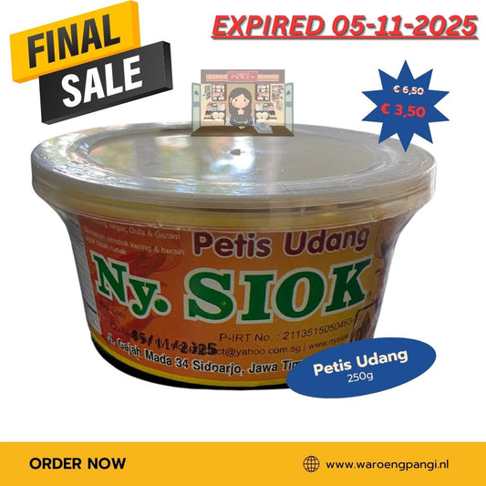 Promo!!! Ny. Siok - Petis Udang / Garnalenpasta 250gr Expired 05-11-2025