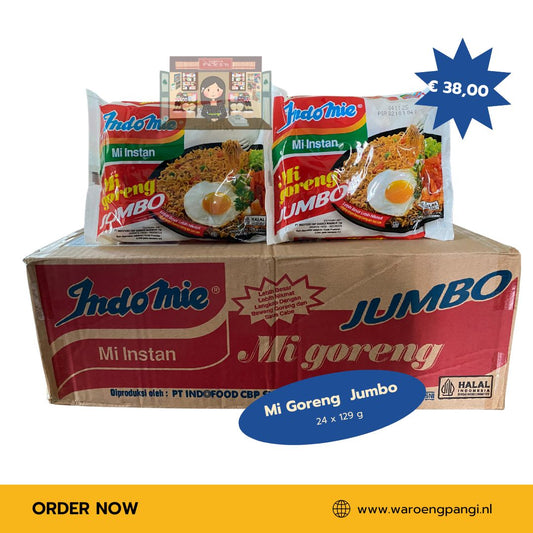 Indomie - Mi Instant Goreng Jumbo / Gebakken noedels Jumbo 24 x 129gr
