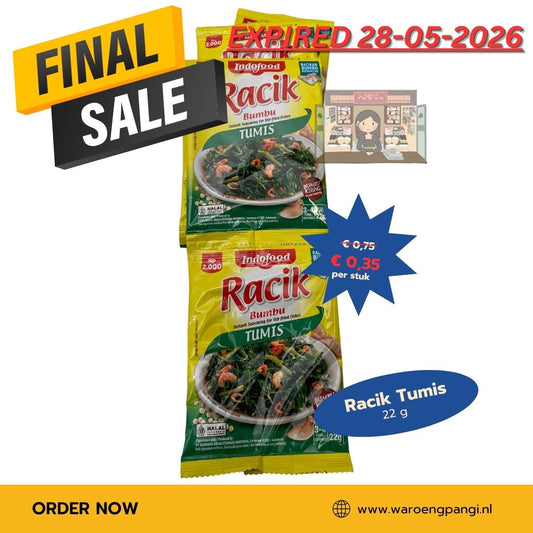 Promo!!! Bumbu Racik Tumis / Kruidenmix voor roerbakgerechten 22gr Expired 28-05-2026