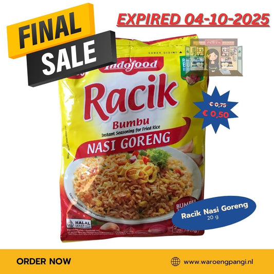 Promo!!! Bumbu Racik Nasi Goreng / Kruidenmix voor gebakken rijst 20gr 04-10-2025