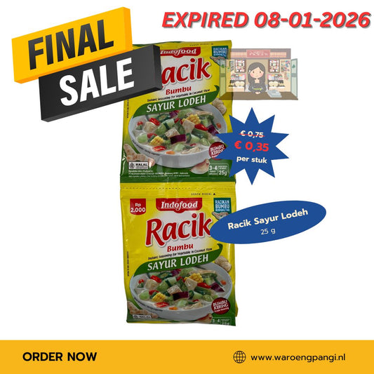 Promo!!! Bumbu Racik Sayur Lodeh / Kruidenmix voor Sayur Lodeh 25gr Expired 08-01-2026