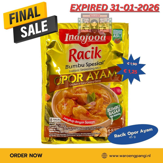 Promo!!! Bumbu Racik Opor Ayam / Kruidenpasta voor Opor Ayam 45gr Expired 31-01-2026