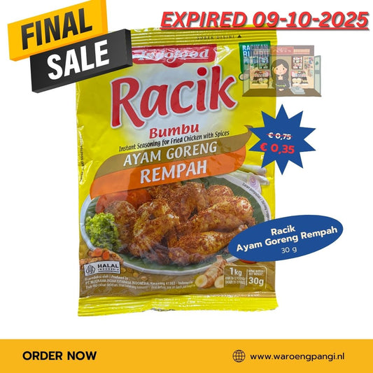 Promo!!! Bumbu Racik Ayam Goreng Rempah / Kruidenmix voor het marineren van kip 30gr Expired 09-10-2025