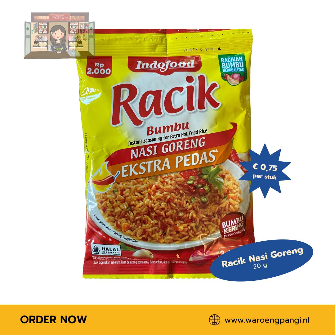 Bumbu Racik Nasi Goreng extra pedas / Kruidenmix voor gebakken rijst, extra pittig, 20gr