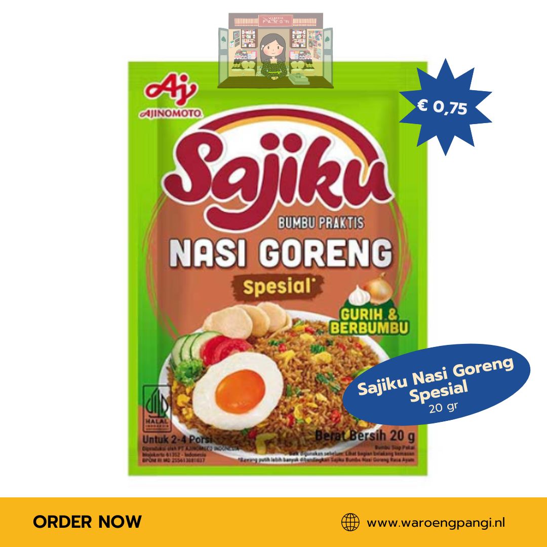 Sajiku - Bumbu Nasi Goreng Spesial / Kruidenmix voor Gebakken rijst met speciale smaak 20gr