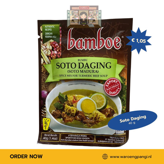 Bamboe - Soto Daging / Kruidenpasta voor vleessoep 40gr