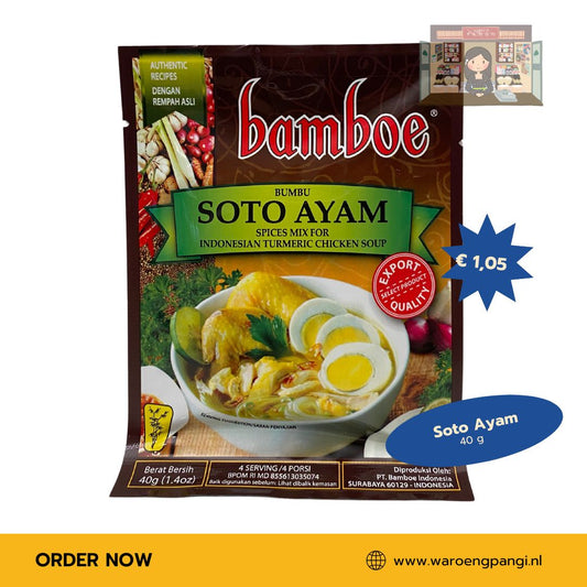 Bamboe - Soto Ayam / Kruidenpasta voor kippensoep 40gr