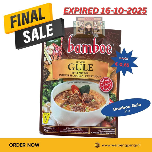 Promo!!! Bamboe - Gule / Kruidenpasta voor Gule 35gr Expired 16-10-2025