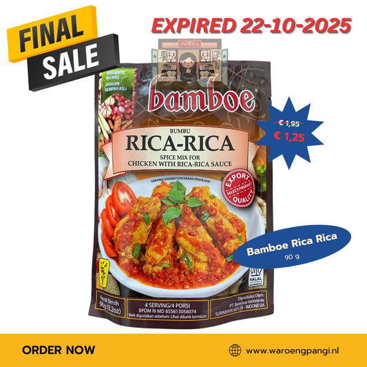 Promo!!! Bamboe - Rica Rica / Kruidenpasta voor Rica Rica 90gr Expired 22-10-2025