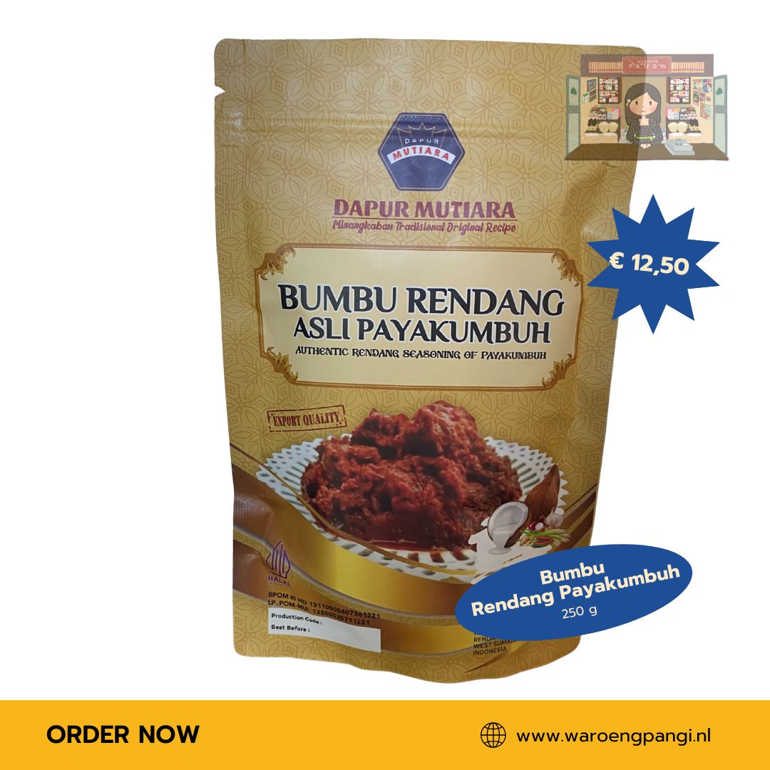 Dapur Mutiara - Bumbu Rendang Asli Payakumbuh Export / Rendang kruidenpasta Payakumbuh Export 250gr