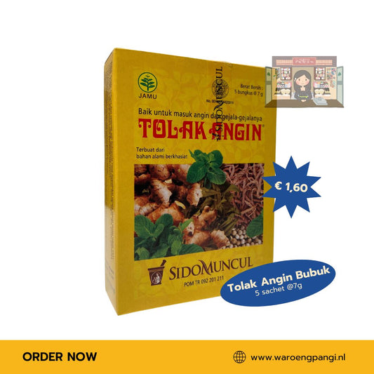 Sidomuncul - Tolak Angin  / Kruidenmix tegen griep – poedervorm 5 sachets x 7gr