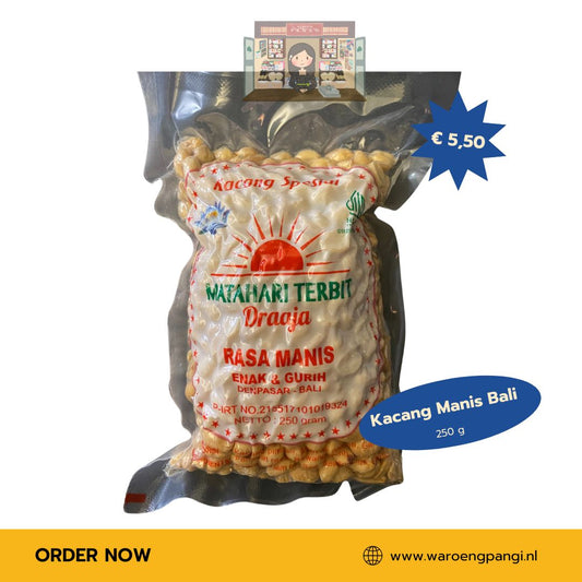 Matahari Terbit - Kacang Bawang Manis Bali / Zoete gebakken pinda’s - 250 gr