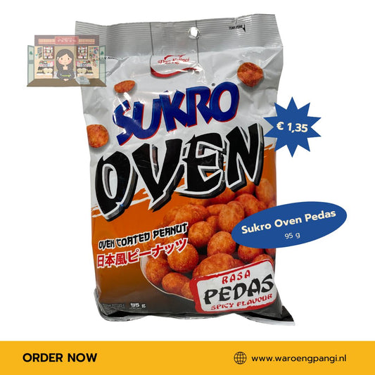 Dua kelinci - Sukro Oven rasa Pedas / Gecoate pinda's pittig 95gr