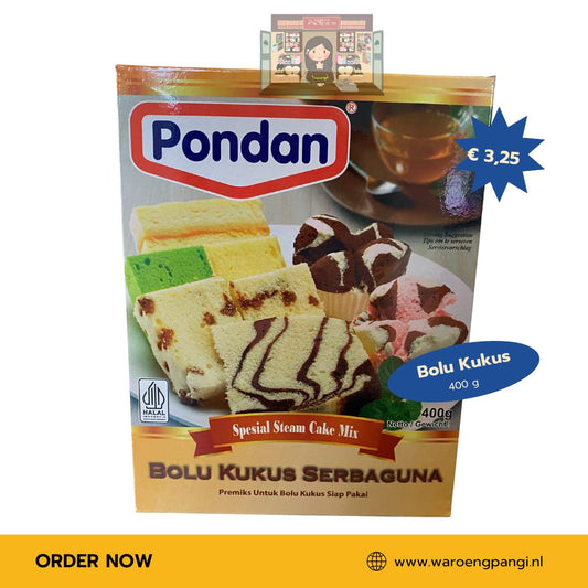 Pondan - Bolu Kukus Serbaguna / Gestoomde Cake Mix 400gr
