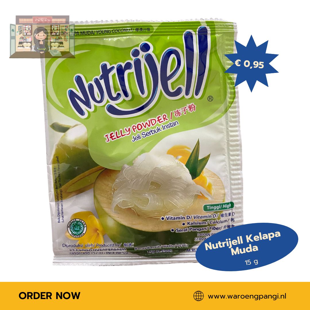 Nutrijell - Rasa Kelapa muda / Jelly Poeder met Jonge Kokosnoot-smaak 15gr