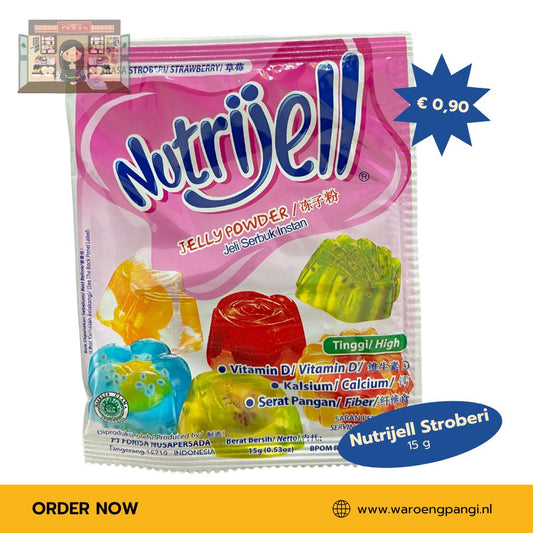 Nutrijell - Rasa Stroberi / Jelly Poeder met Aardbeiensmaak 15gr