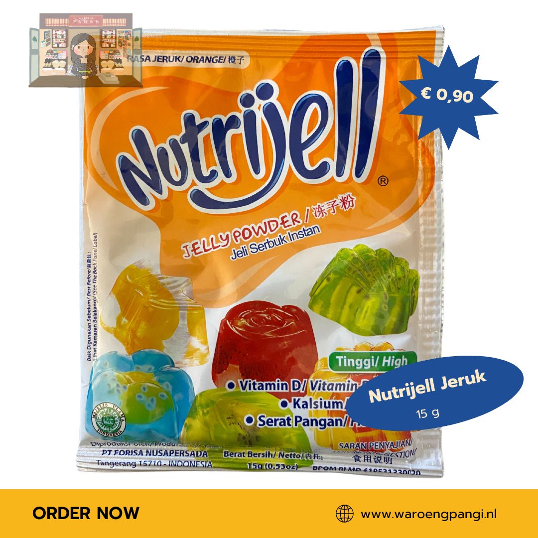 Nutrijell - Rasa Jeruk / Jelly Poeder met Sinaasappelsmaak 15gr