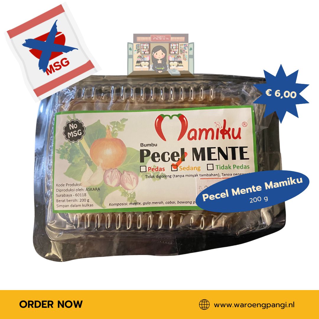 Mamiku - Sambel Pecel Mente sedang / Cashewnotensaus mild 200gr