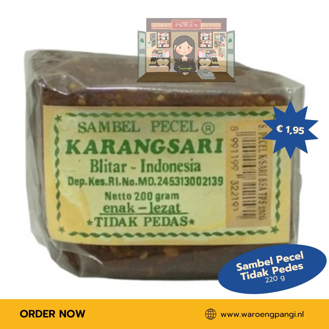 Karangsari - Sambel Pecel Tidak Pedas  / Pindasaus niet pittig 200 gram