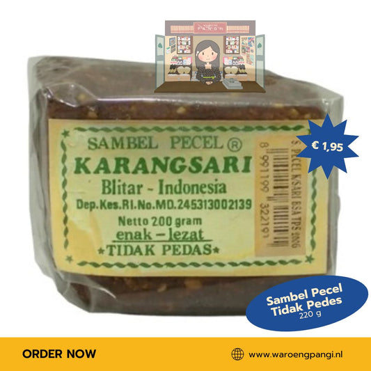 Karangsari - Sambel Pecel Tidak Pedas  / Pindasaus niet pittig 200 gram