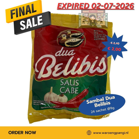 Promo!!! Dua Belibis - Saus Cabe / Chilisaus  (24x8gr) Expired 02-07-2026
