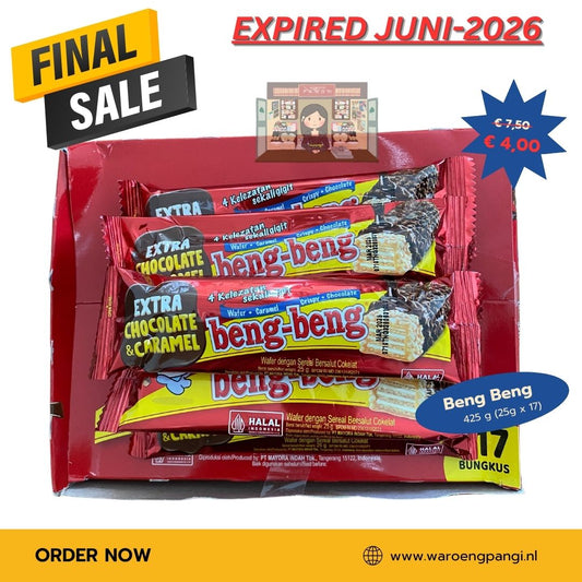 Promo!!! Beng beng - Wafer Caramel chocolate 17 x 25gr Expired juni 2026
