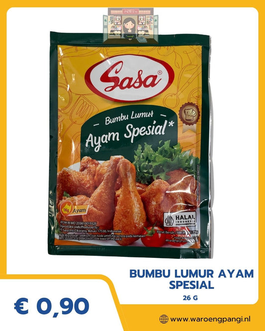 Promo!!! Sasa - Bumbu Lumur Ayam Spesial / Kruidenmix voor het marineren van kipgerechten Expired 19-11-2026
