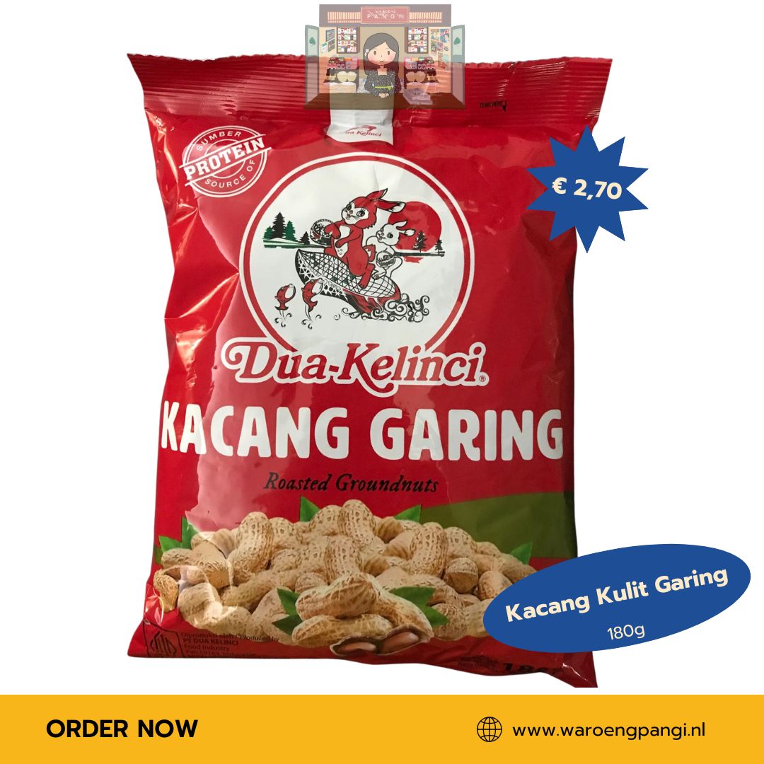 Dua kelinci - Kacang Garing  / Knapperig geroosterde doppinda’s 180gr