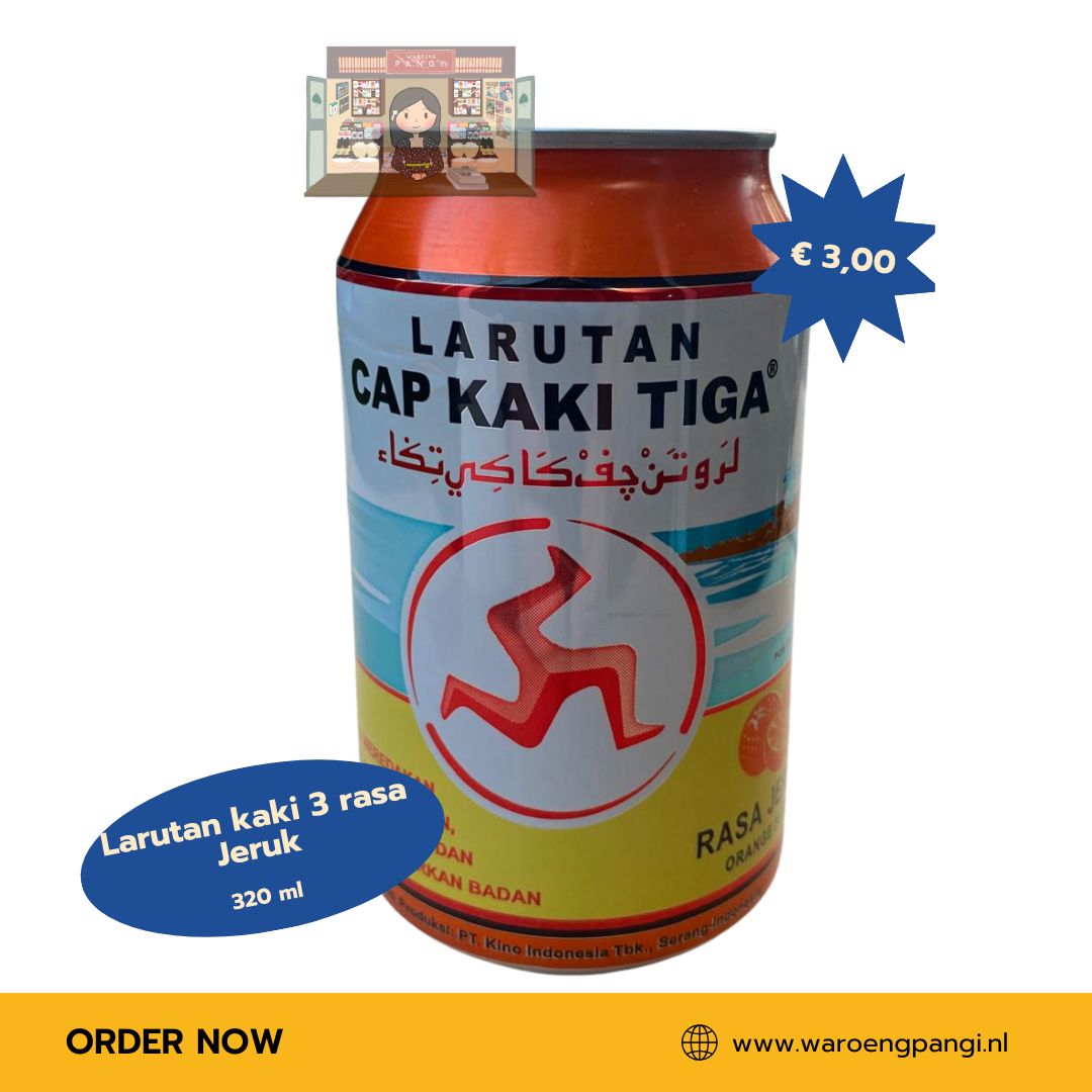 Kaki Tiga - Larutan Kaki Tiga rasa Jeruk 320ml
