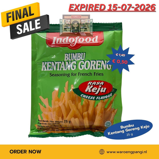 Promo!!! Bumbu Kentang Goreng rasa keju / Kruidenmix voor friet met kaassmaak 25gr Expired 15-07-2026