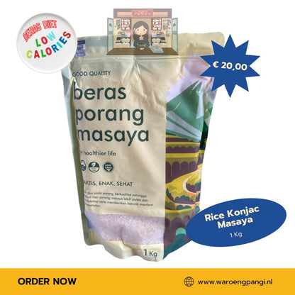Masaya - Beras Porang / Konjacrijst 1 kg (Dieetrijst)
