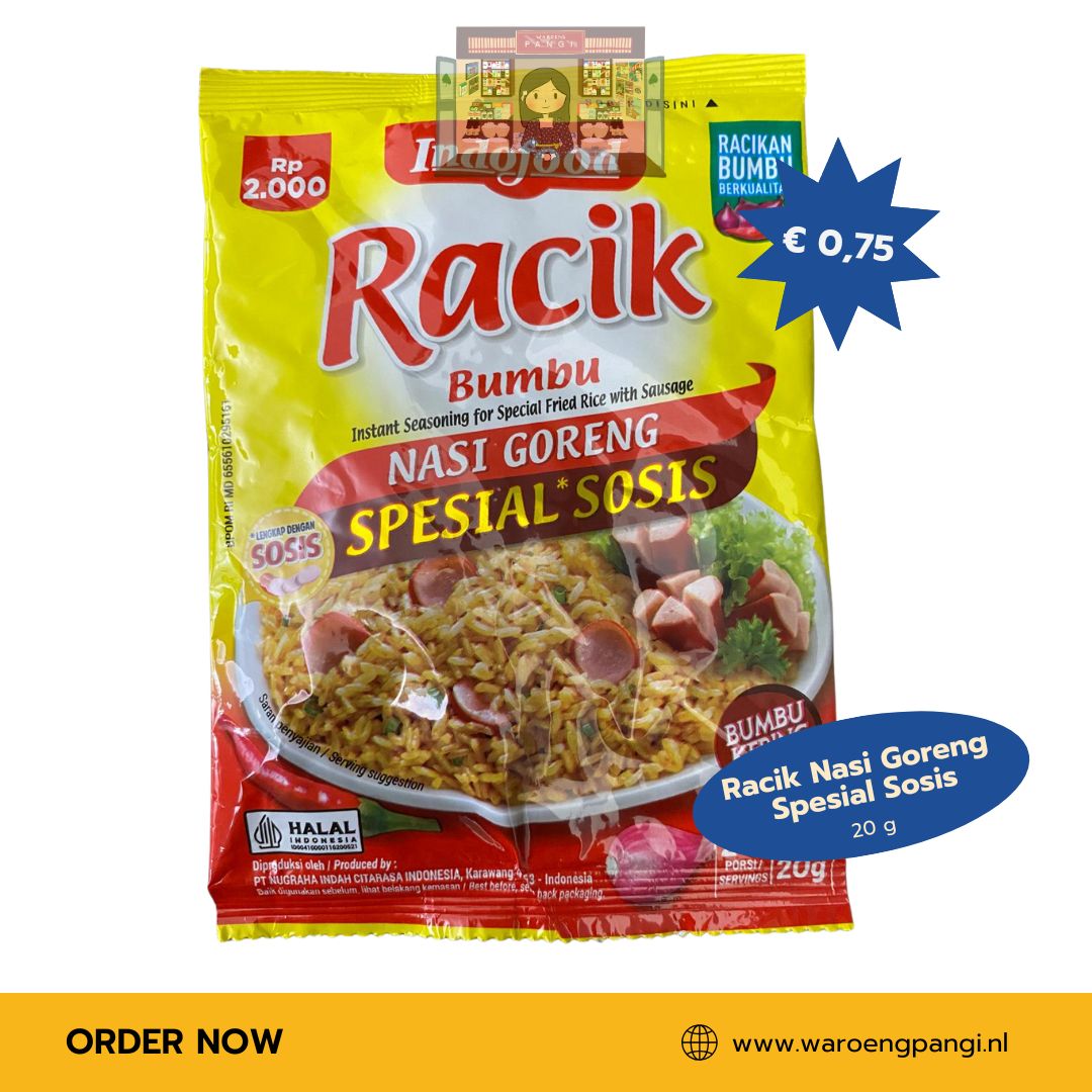 Bumbu Racik Nasi Goreng Spesial Sosis / Kruidenmix voor speciale gebakken rijst met worst 20gr