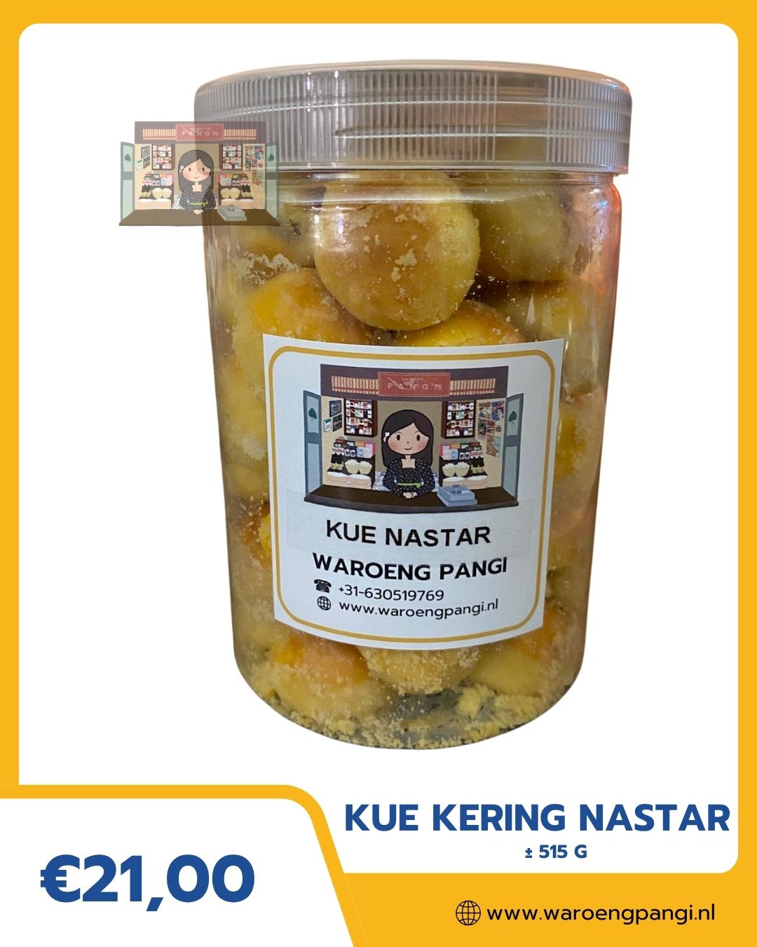 Waroeng Pangi - Kue kering Nastar Premium / Nastarkoekjes Premium ± 515gr