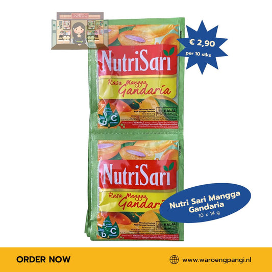 Nutrisari - Mangga Gandaria / Instant drankmix met Mango Gandaria-smaak 10 x 14gr