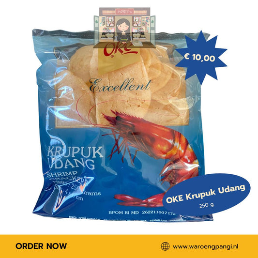 OKE - Krupuk Udang mentah / Ongebakken Garnalen kroepoek 250gr