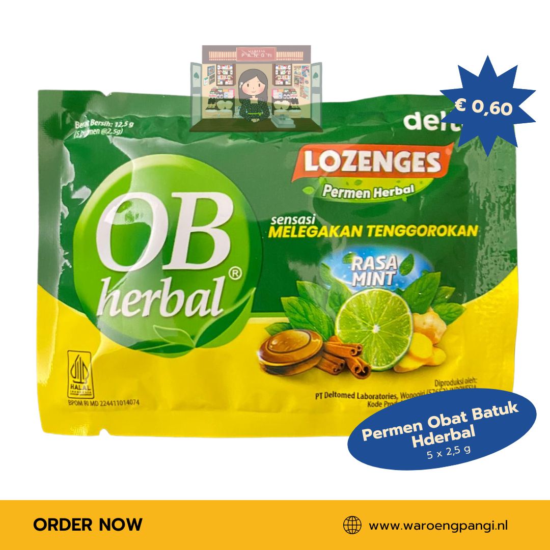 Lozenges - Permen Obat Batuk Herbal / Kruidenhoestpastilles 5 x 2,5gr