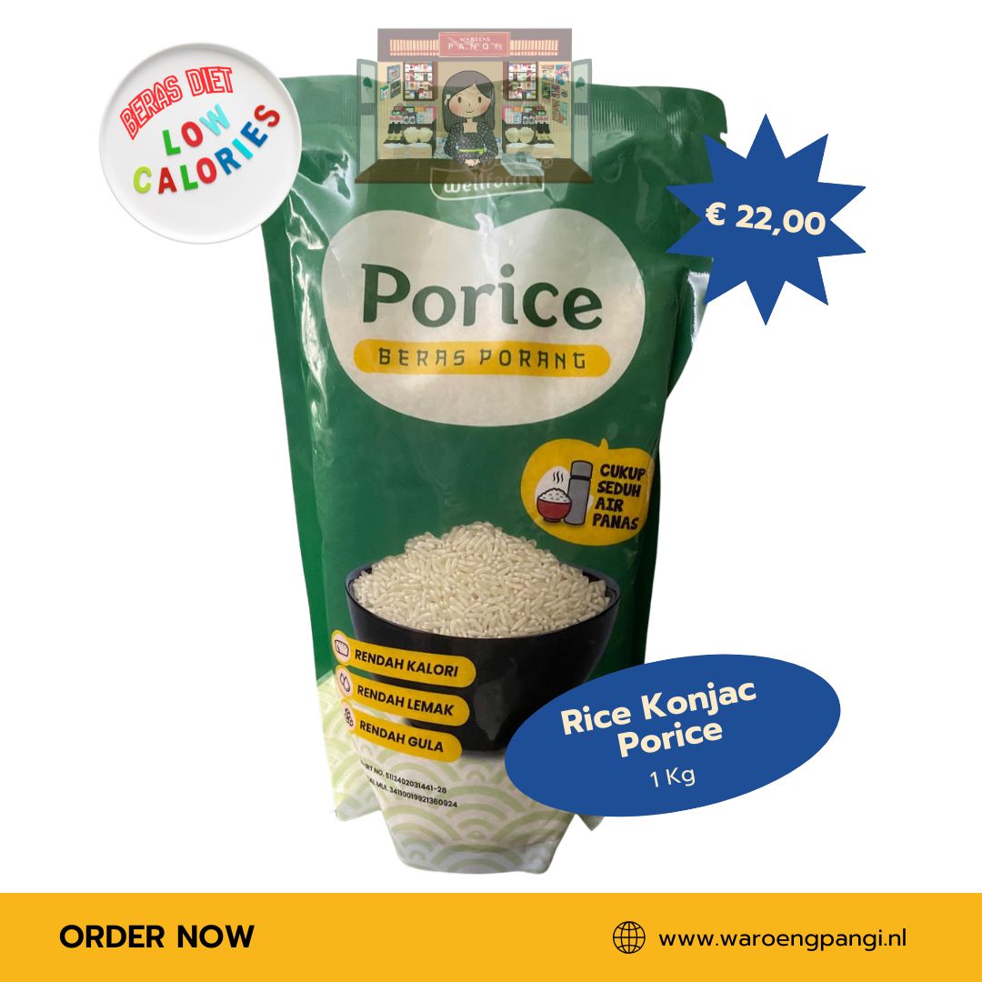 Porice - Beras Porang / Konjacrijst 1 kg (Dieetrijst)