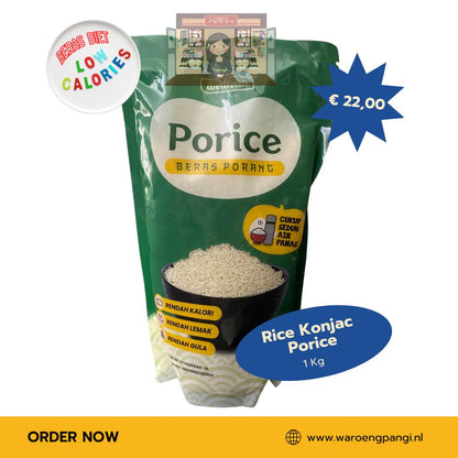 Porice - Beras Porang / Konjacrijst 1 kg (Dieetrijst)
