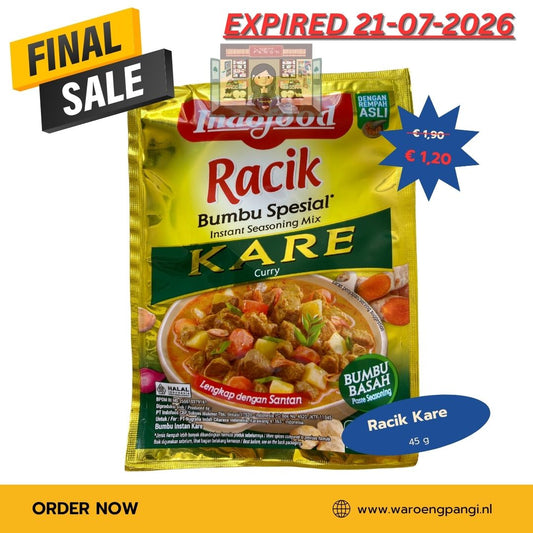 Promo!!! Bumbu Racik Kare / Kruidenpasta voor Kare 45gr Expired 21-07-2026