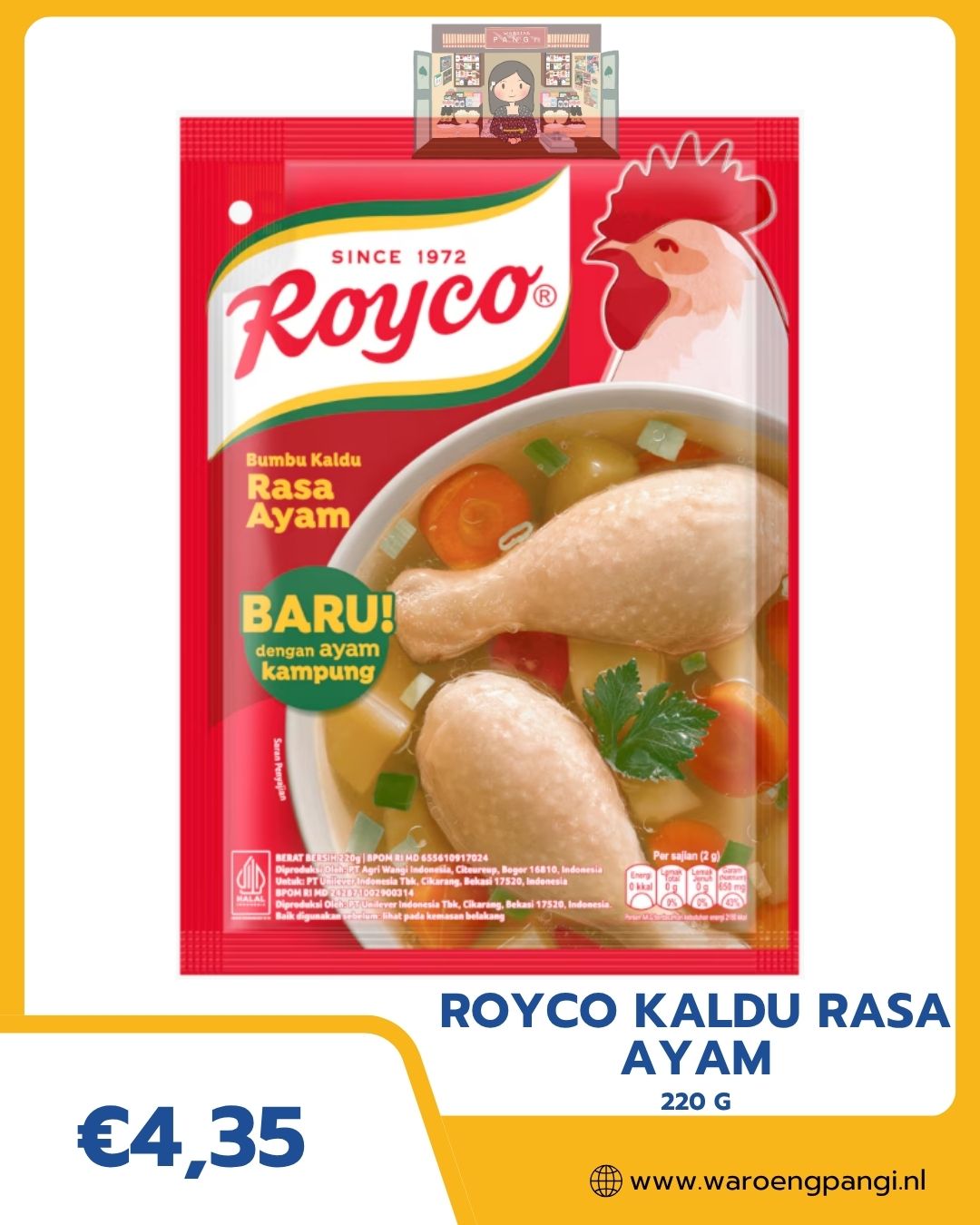 Royco - Bumbu Kaldu rasa ayam / Kippenbouillon 220gr